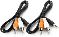 2-Pack 3.5mm to RCA Stereo Audio Cable (1 Meter, 3.28 Feet)