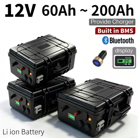 CN-12V 60Ah 80Ah 120Ah 150Ah 180Ah 200Ah Lithium ion battery for trolling motor boat propeller+ Char