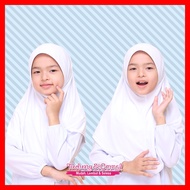 [SCUBA PUTIH SUPER DEAL] TUDUNG SEKOLAH PUTIH AWNING SCUBA HARGA BORONG