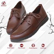 DOLCIMOD - Sepatu Kulit Pria Casual Kerja Kantor Semi Boots Temali Cowok Keren Buat Gaya Oxford Acar