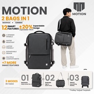 MOTION ALPHA: 2 in 1 Children's School and Work Backpack | Backpack, Sling Bag & 4-Wheel Trolley