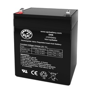 AJC Battery Compatible with Duracell DURA12-5F 12V 5Ah Sealed Lead Acid Battery