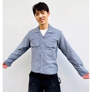 Navy Blue Workwear Long Sleeve Shirt Navy Workwear Navy Blue Workwear Workwear Top Blue Workwear