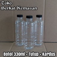 ( Isi 12 Pcs ) Botol Plastik 330ml / Botol Plastik Prestine 330ml / Botol plastik 330ml Murah
