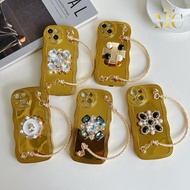 GC25 - GC29 Case Wave Model Popsocket 3d Stand Gold Handbag For Redminote 11s MC587