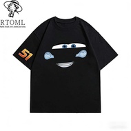 COD (Ho Chi Minh)RTOML -blackoversize Cars 95 numbers Sweat-absorbent cotton T-shirt, essential for 