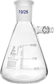 Buchner Filtering Flask, 100ml - Socket Size 19/26 - Interchangeable Joint - Side Arm - Borosilicate