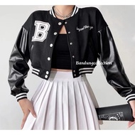 BEYOUND CROP BASEBALL JACKET | VARSITY CROOPE JACKET | BEYOUND THE RANGE BASEBALL Wanita Baseball Ja