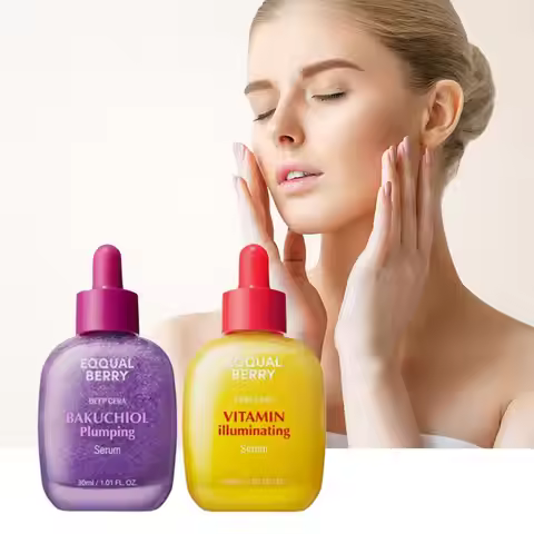 Korean Bakuchiol Plumping Serum 5,000 PPM Retinol Alternative, VITAMIN Illuminating Serum Niacinamid