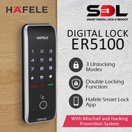 Hafele ER5100 Digital Door Lock | Fingerprint | RFID Card | PIN Code | Double Locking | Installation | 3 Year Warranty