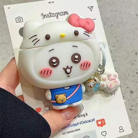 Airpods Case Chiikawa Soft Silicone Shockproof For Airpods 4 Pro 2 3Rd Gen 2Nd Gen Cute Kawaii Carto