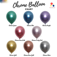 10pcs metallic balloons Metallic balloons Chrome balloons, size 12 inches, 2.8 g.