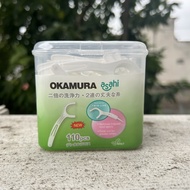 Tăm chỉ nha khoa Okamura hộp 110 que bạc hà