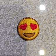 embroidery emoji patches smile cry happy delicious