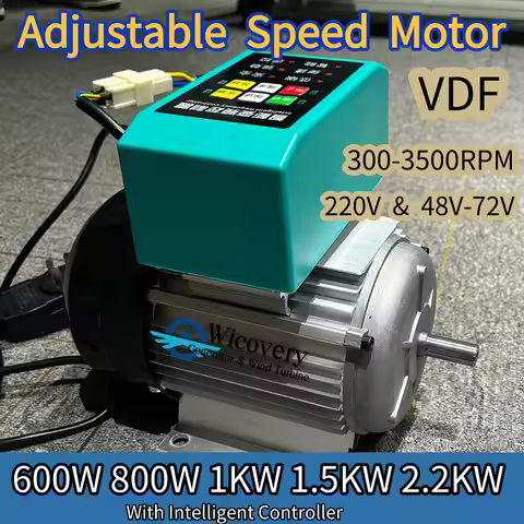 800W 1.5KW 2.2KW Adjustable Speed Motor 220V 1Phase AC 48V-72VAuto DC With Variable Frenquency Drive