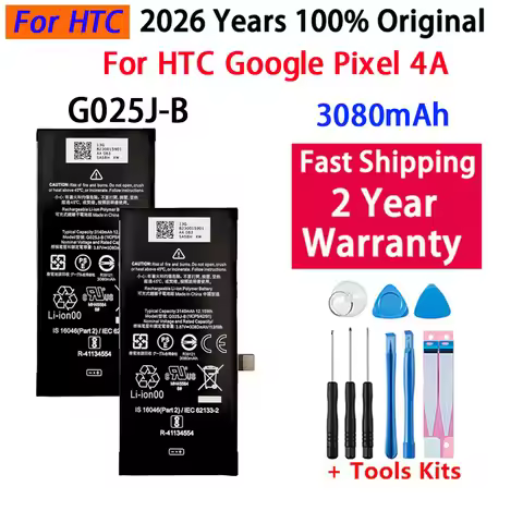 Fast Shipping 2026 Years 100% Original Replacement Battery 3080mAh G025J-B For Google Pixel 4A Pixel