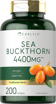 Carlyle Sea Buckthorn Oil Capsules 4400mg 200 Softgels