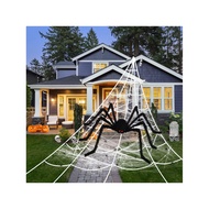 halloween decoration halloween sticker Halloween Outdoor Courtyard Decoration Luminous Spider Web Tr