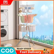 3 Tier Multi functional Pakaian bayi rak Balcony drying rack Indoor landing Clothes hanger ampaian b