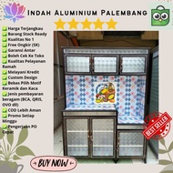 RAK PIRING 3 PINTU ALUMINIUM MURAH PALEMBANG