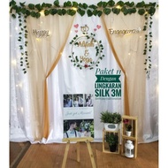 Paket dekorasi lamaran backdrop background photobooth nikahan lamaran