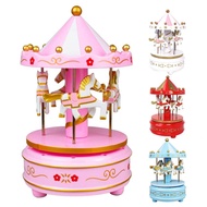 Romantic Music Carousel Music Box Birthday Gift Cake Gift Christmas Gift Light 8-Tone Music Box Girl Gift Toy Child Toy