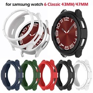 Hollow Case compatible for Samsung Galaxy Watch 6 Classic 43mm 47mm PC Rotating Bezel Bumper 6Classi
