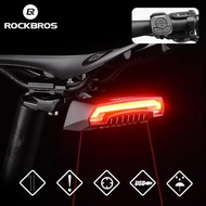 ROCKBROS Bike Tail Light USB Rechargeable Wireless Waterproof MTB Safety Intelligent Remote Control Turn Sign Bicycle Light Lamp