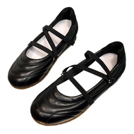 Corolla Buckle Mary Jane Shoes Lace-Up Mary Jane Flat Shoes