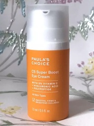 維他命c抗老眼霜 Paula's choice C5 Super boost vitamin c eye cream 15ml 寶拉真選 Paulas choice 可與retinol a醇同用效果媲