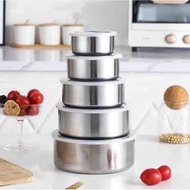 Set of 5 stainless steel cups of 5