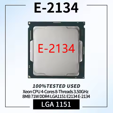 Xeon E-2134 3.5GHZ Quad-Core TDP 71W CPU Processor LGA1151 for E3 PRO SAMING V5 Motherboard