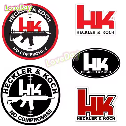 HK HECKLER & KOCH Logo Vinyl Die-Cut Stickers Outdoor Club Decal Car Stickers