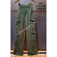 8 POCKETS UNISEX CARGO PANTS (SIZE:W:26")