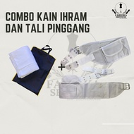 Combo Kain Ihram + Tali Pinggang Haji dan Umrah Lelaki Dewasa