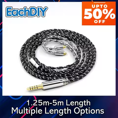 OCC Mixed OFC Twisting Nylon Earphone Cable for Sennheiser ie200 IE300 ie600 IE900 MMCX LN008742