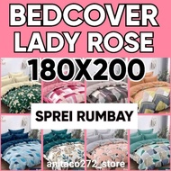 PROMO IED! 1 SET BED COVER LADY ROSE KING RUMBAI (SPREI RUMBAI