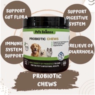 Pets Science Probiotic Chews for Cat & Dog 100 soft chews