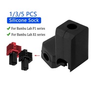 For Bamboo Lab X1 X1C Hotend Extruder Silicone Socks Heated Block Case for Bamboo p1s p1p Silicone C