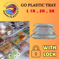 GO PLASTIC TRAY WITH LOCK / GO L1H / GO L2H / GO L3H / BEKAS KUIH PLASTIC LOCK