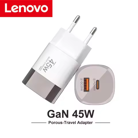Lenovo Multi-Port 45W A+C Charger QC3.0 Fast Charging Adapter PD20Q 5V/2A Portable Power Adapter EU/