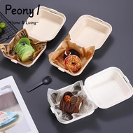 PEONY1 20pcs/set Burger Box, Baking Packing Food Containers Baking Cake Snack Box, Useful Eco-Friend