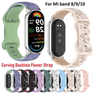 Carved Bauhinia Flower Strap For mi band 10 Strap mi band 8 / mi band 9 Strap Loop Replacement Smart