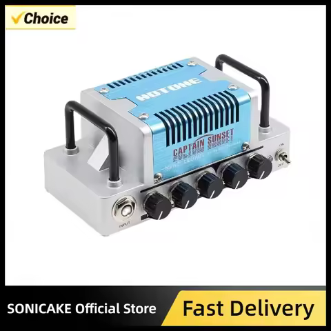 HOTONE Captain Sunset High Gain Guitar Amp Head 5 Watts Class AB Amplifier with CAB SIM Phones/Line 