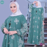 Kaftan Motif Bunga Dress Gamis Muslim Wanita Super Jumbo - Tosca
