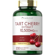 Carlyle Tart Cherry Capsules | 10,500mg | 200 Pills | Max Potency | Non-GMO, Gluten Free | Tart Cher