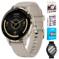 Garmin 010-02785-02 Venu 3S Health Fitness GPS Smartwatch Gold Steel Bezel w/French Gray Case 41mm B