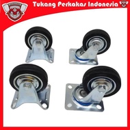 3 Inch Display Case Wheels Trolley Wheel/s Rubber Wheel/s (2 Inch On 2 Inch Off)