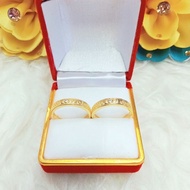 LOVE Wedding Ring Simple Cast Gold Bronze Western Gold 750