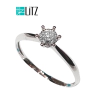 LITZ 18K White Gold Diamond Ring DR141